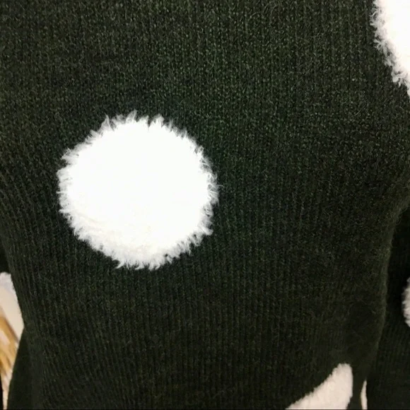 GREEN and white polka dot sweater. LUMIERE - Picture 6 of 8